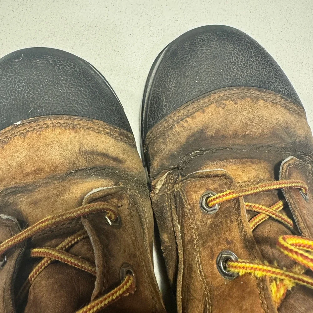 Carhartt Work Boots Men 11.5 M Brown Leather Composite Toe Well Worn